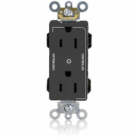 Leviton Straight Blade Receptacle, 5-15R, 15 A, 125V AC, Flush Mount, Self-Grounded M1626-2SE