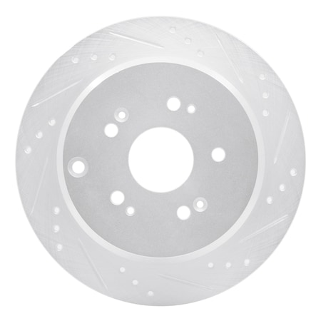 Dynamic Friction Co DFC Brake Rotor - Drilled and Slotted - Silver 631-59048R