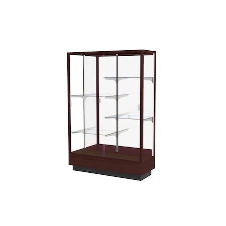 Ghent Heritage Floor Case, Mirror, Hardwood Java, 48"W x 70"H x 18"D 891M-MB-J