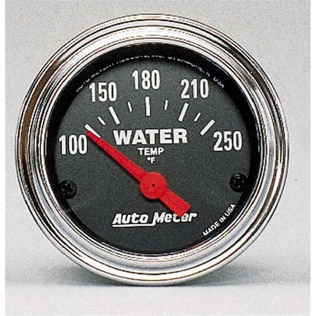 Auto Meter 2532 Traditional Chrome 2.06 in. Water Temperature Gauge - 100-280 deg ATM2532