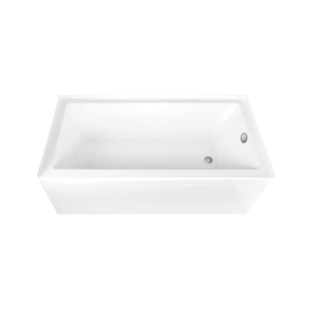 Kingston Brass 66-Inch Acrylic Rectangular 3-Wall Alcove Tub Combo w/ Waste and Overflow Drain, Right Hand Drain CVTAP663222R8