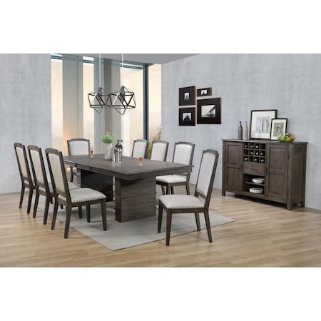Sunset Trading Cali Extendable Dining Set with Server - 10 Piece, 10PK DLU-CA113-8C-SR10PC