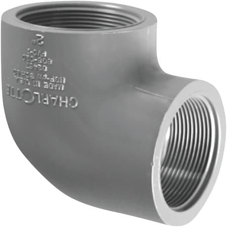 Charlotte Pipe And Foundry 1-1/2'' Female x Female Schedule 80 90 Deg. PVC Elbow, 1/4 Bend PVC 08302 1800HA