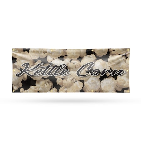Signmission Kettle Corn, 36 Inch x 96 Inch, Vinyl Banner B-96-30717