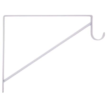 Prosource HeavyDuty Shelf and Rod Bracket, 220 lbPair, 13 in L, 934 in H, Steel, White 21019PH-PCB-PS