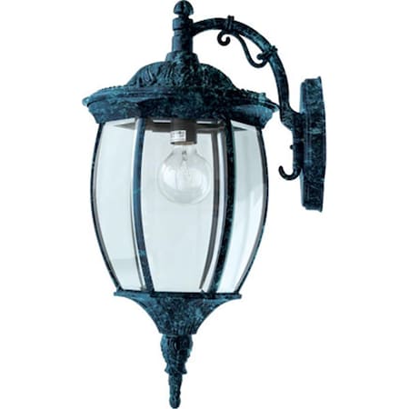 Intense Powder Coated Cast Aluminum Wall Light Fixture, Verde Green - 23.50 x 10.63 x 13.56 in. IN2930941