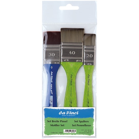 Da Vinci FIT Synthetics & FORTE Basic Hobby Brushes, Synthetic, Mottler, Assorted, 3-Piece Set VA-5009_0