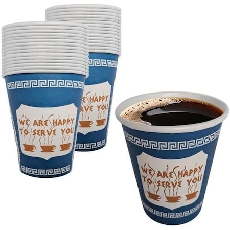 Ecoquality 16oz New York Greek Design Insulated Paper Hot Cups - For Coffee and Tea, 500PK EQ16OZANGPC-500