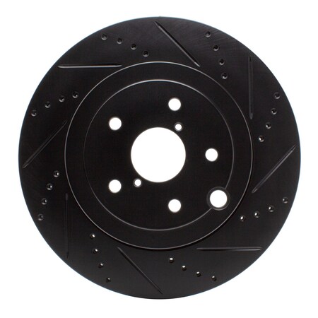 Dynamic Friction Co DFC Brake Rotor - Drilled and Slotted - Black 633-13042R