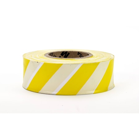 Mutual Industries FLAGGING TAPE YELLOW WHITE STRIPE, 12PK 16002-241-1875