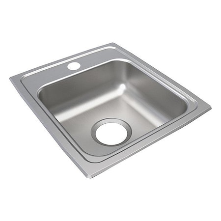 Just Manufacturing Bowl Drop-In Sink, 17.5"x15"x6", Gray SBLADA1815A601-J