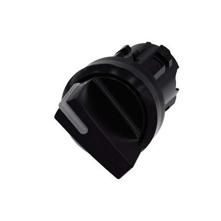 Siemens Illuminable selector switch, 22 mm, round, plastic, black, Selector 3SU1002-2BF10-0AA0