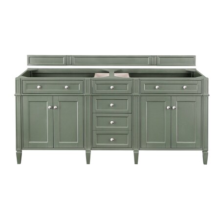 James Martin Vanities Vanity, without top, Smokey Celadon, 71.8 in W x 22.9 in D, 650-V72-M-SC