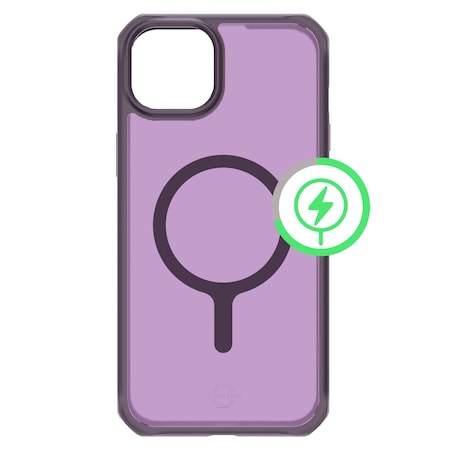 Itskins Hybrid r Frost Magsafe Case For Apple Iphone 15 Plus / Iphone 14 Plus, Deep Purple AP5R-HMFRT-DEPP