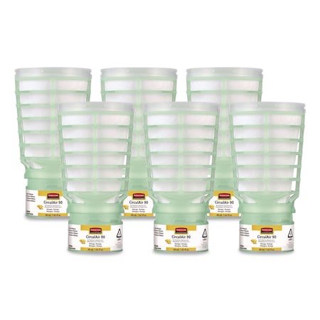 Rubbermaid Commercial CirculAir 90 Passive Air Care Refill, Mango Blossom, 48 mL, 6PK FG402369