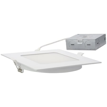 Sunlite LED 6" Square Recessed Slim Downlight, 12W 950 Lumens, Color Selectable 27K-50K 90 CRI White 87709-SU