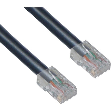 Cable Wholesale Cat6 Black Copper Ethernet Patch Cable, Bootless, POE Compliant, 100 foot 10X8-122HD
