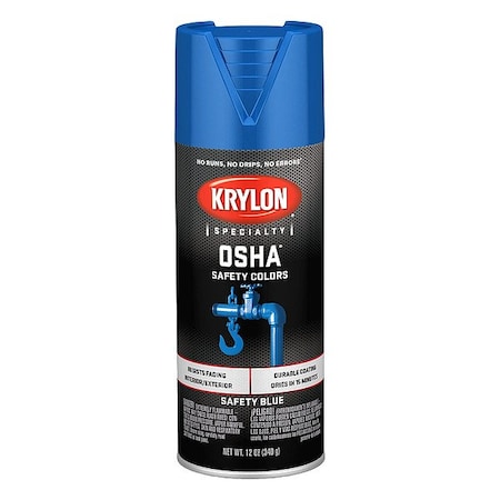 Krylon Spray Paint, Safety Blue, Gloss, Solvent, 12 oz K02416777