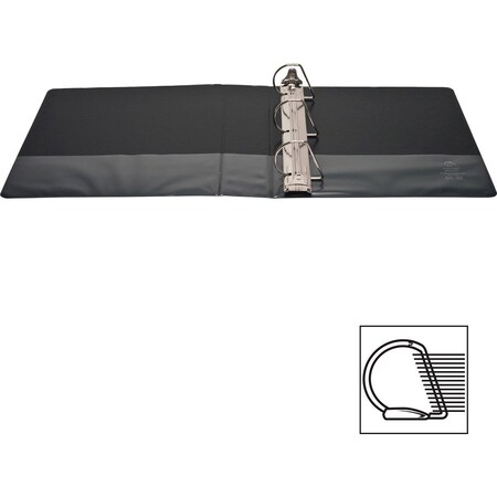 Business Source Ring Binder, Black, Clear Sleeve BSN28448