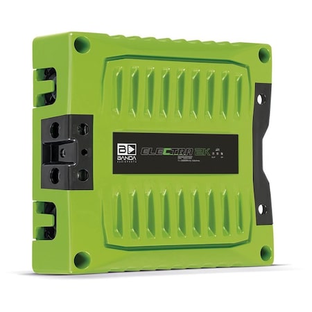 Banda Electra 2000 Watt 2 Ohm Car Audio Single Channel High Power Amplifier GREEN 2K2OHMGREEN