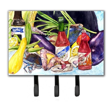 Carolines Treasures Crystal Hot Sauce With Seafood Leash and Key Holder 8637TH68