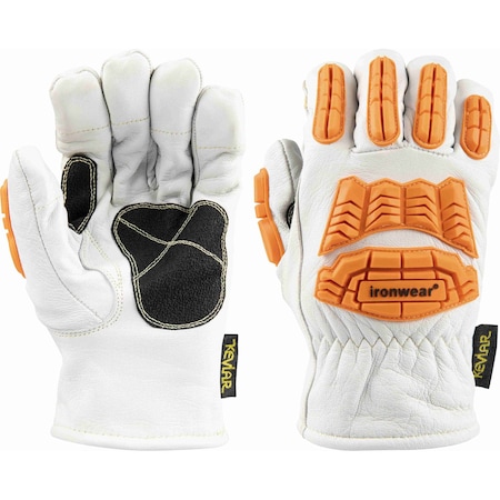Ironwear Goat Grain Leather Driver Gloves with A5 Cut Resistance and Impact Protection, 3X-Large 4208-3XL