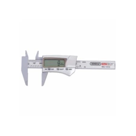 General Tools Digital/Fraction Electronic Caliper, 0 to 3 in, Steel 318-1433