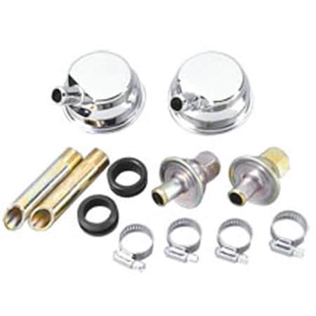 Racing Power Universal Crankcase Evacuation System, Chrome RPC-R2050