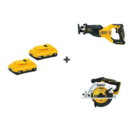 Stanley Battery Pack, (2) 4.0 Ah, Li-Ion, PK2 DCB240-2/DCS382B/DCS565B