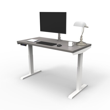We'Re It Lift It Electric Sit Stand Desk, 46.25 H, 24 W X Laminate wood, metal, White VL22WH4824-8827