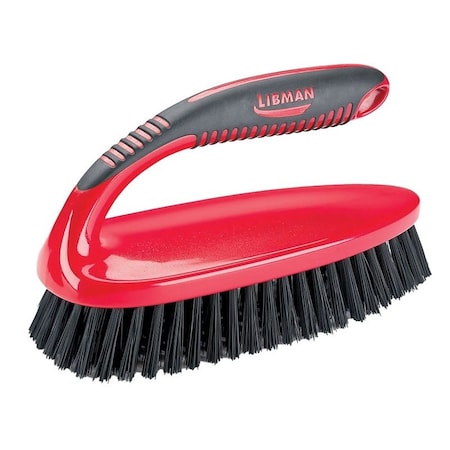 Libman Libman Big Scrub Brush, 1 in L Trim, PET, 3-1/2 in W Brush, 9 in OAL, Red 567