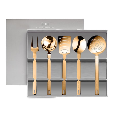 Mepra Stile Kitchen Tools with Box - 5 Pcs. - Gold 10752205O