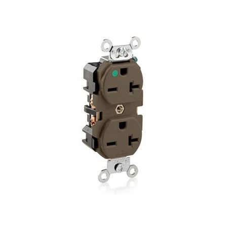 Leviton Hospital Grade Duplex Receptacle, 20 Amp, 250 Volt 8400