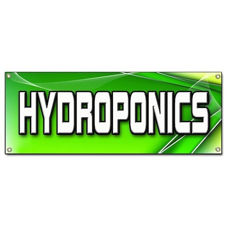Signmission Hydroponics, 18 Inch x 48 Inch, Banner B-Hydroponics