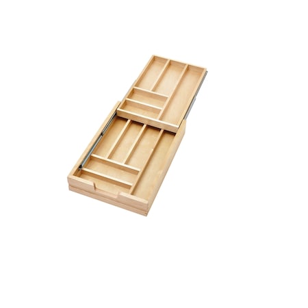 Rev-A-Shelf Drawer Replacement, Maple Wood; Steel, Natural Maple, 15 in W, 4.31 in H, 21.5 in D 4WTCD-18HSC-1