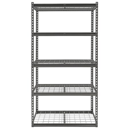 Prosource Boltless Shelving Unit with Wire Decking, 5 Levels, 36 in W x 18 in D x 72 in H 310-ORG1505M