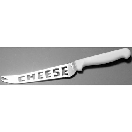 Chef Craft Cheese Knife, Stainless Steel Blade, Plastic Handle, White Handle 21368