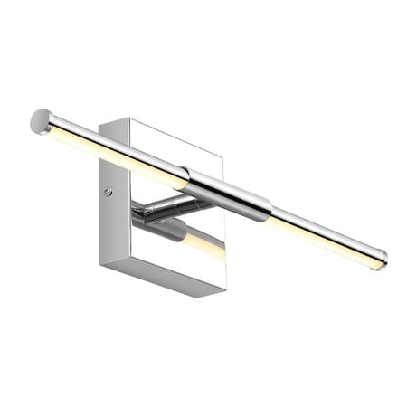 Jonathan Y McKenna 16.25" Modern Minimalist Dimmable Integrated LED Metal Wall Sconce, Chrome JYL7039A