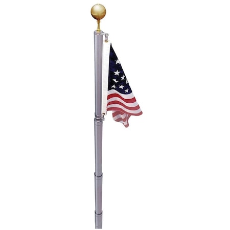 Annin Flagmakers LibertyTelescopingAlumPole, 9.5ft.To21ft. 3209
