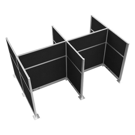 Versare Cubicle Kit, Black, 72 in H HPEK-4P4-S-BLK