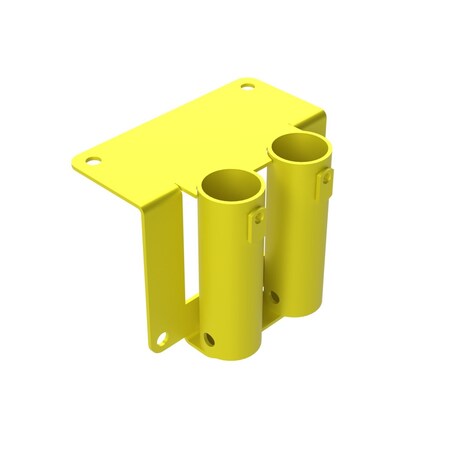 Safety Rail Flush Mount Bracket, Double, Yellow 400028