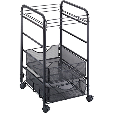 Safco Onyx Mesh Open File, w/Drawers 5215BL