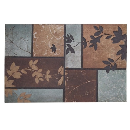 Simple Spaces Door Mat, 34 in L, 22 in W, Flocking Pattern, Polyester Surface T659