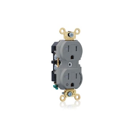 Leviton Plugs&Rcptcls, 20A, 125VAC, Gry, Nylon, PK10 5362-1PG