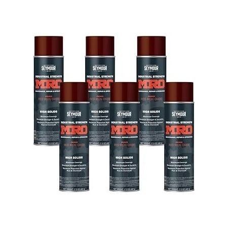 Seymour Midwest MRO Industrial Primer, Red Oxide, 17 oz, 6PK 6201407