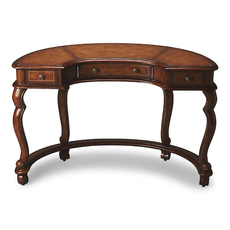 Homeroots 48" Brown Solid Manufactured Wood Kidney Writing Desk 383201