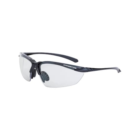 Crossfire Safety Glasses, Indoor/Outdoor Lens, Shiny Pearl Gray Frame, Yes, 1 PR 9215