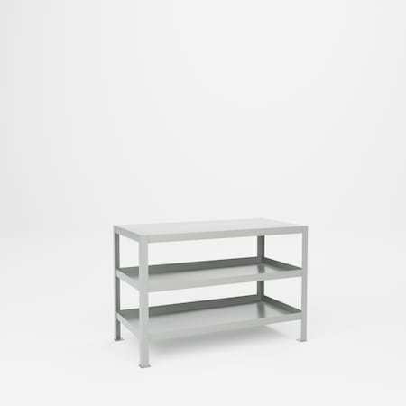 Pucel Heavy Duty Work Table, 24 in D x 48 in W x 32.5 in H, Red 2448-3