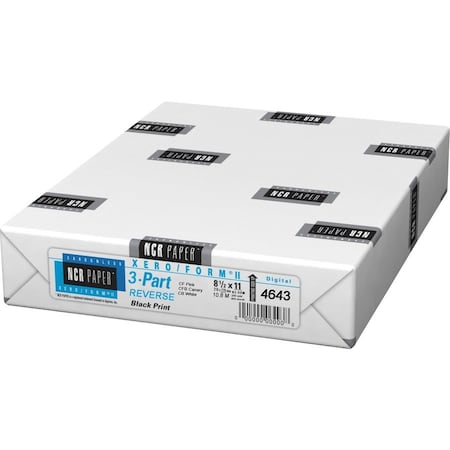 Ncr Paper XeroForm II Laser, Inkjet Carbonless Paper Pink, Canary, Bright White, Assorted, 500PK NCR4643