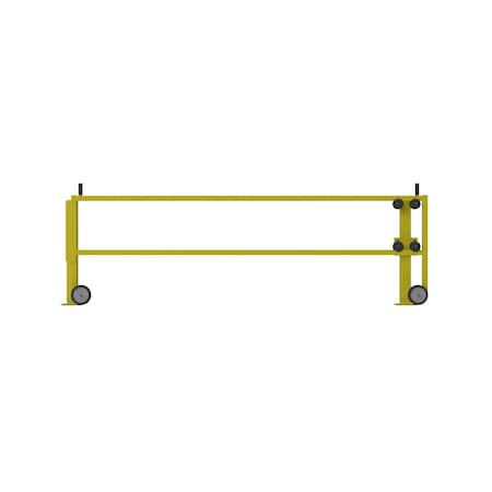 Safety Rail 9ft Dock Roller Gate, Yellow 400590